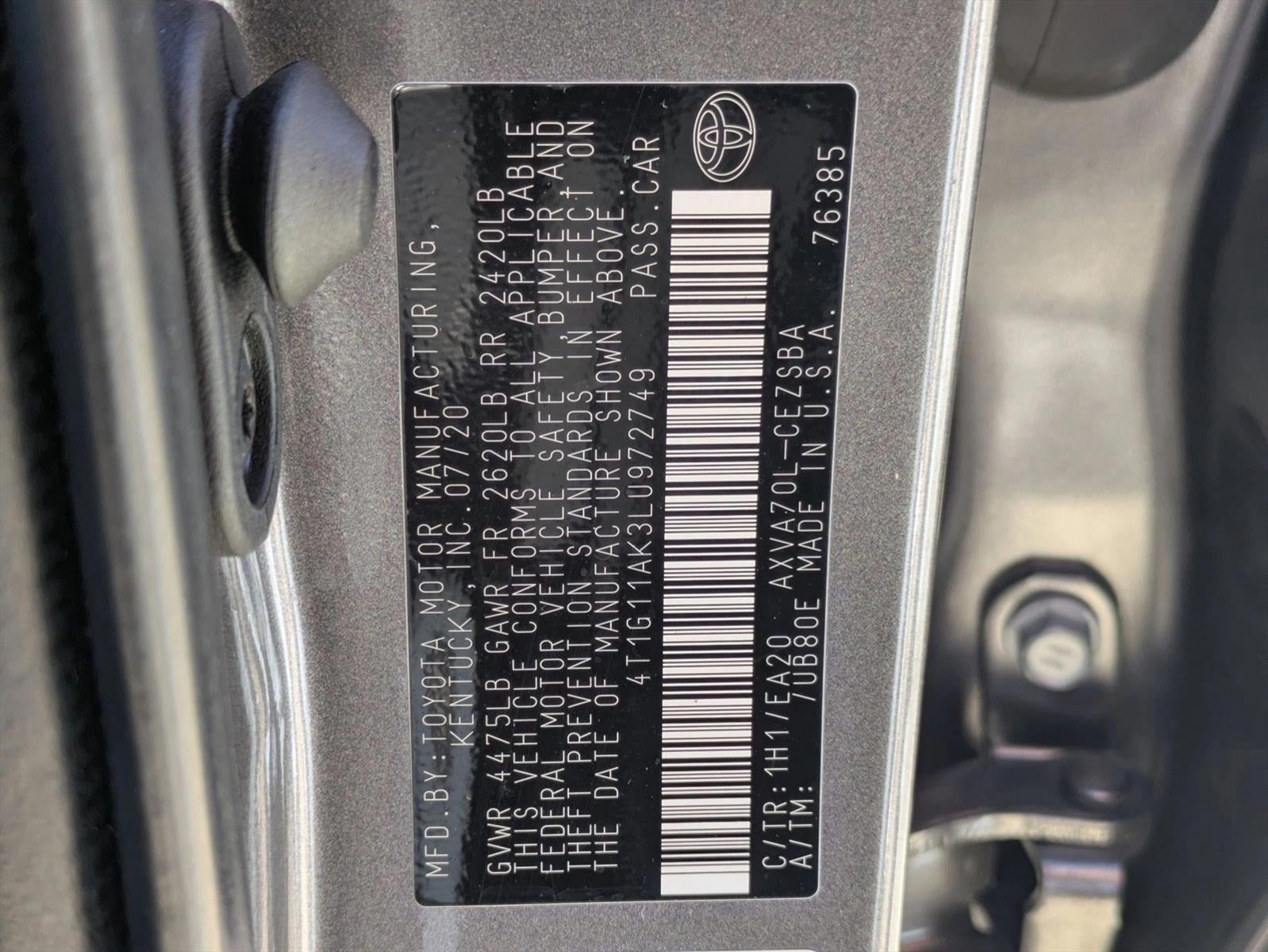 2020 Toyota Camry SE Auto (Natl)