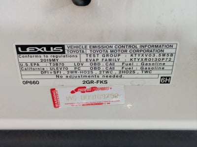 2019 Lexus ES 350 FWD