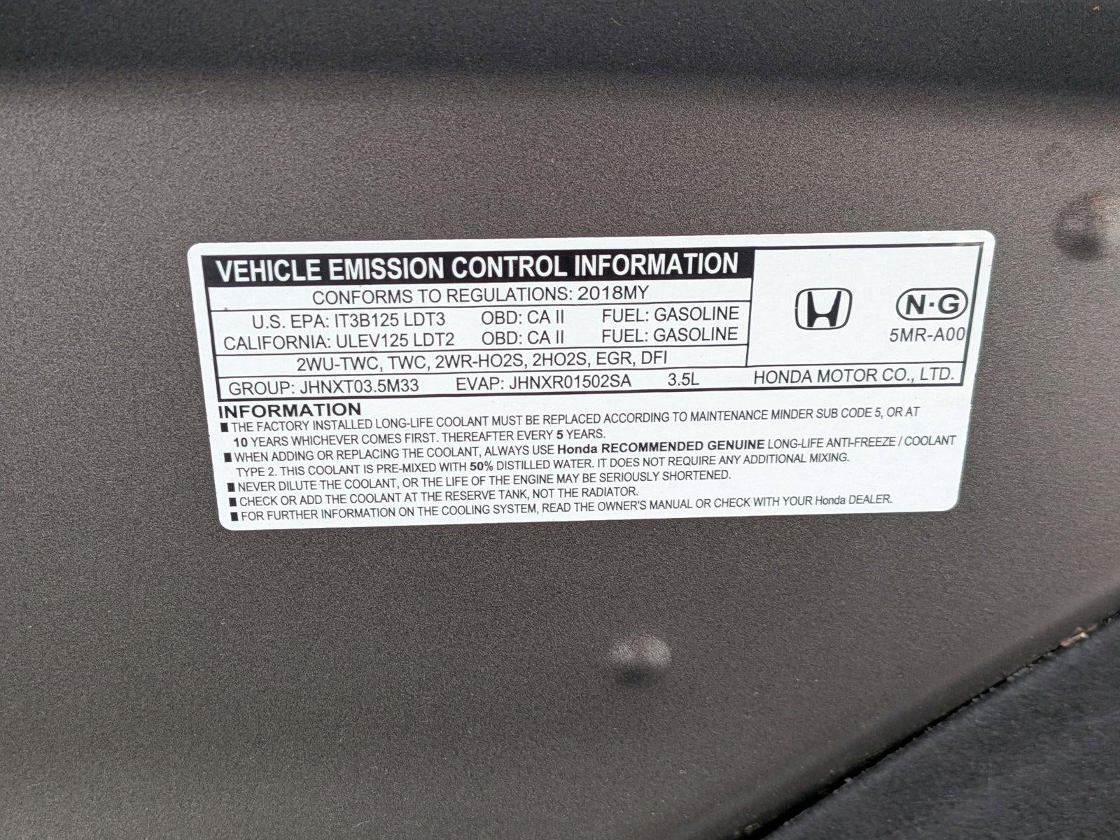 2018 Honda Odyssey Touring Auto