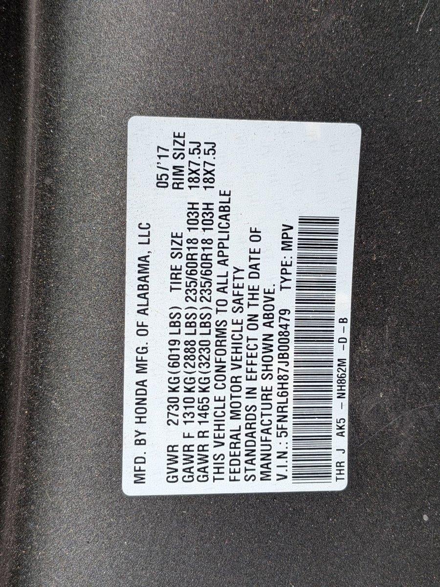 2018 Honda Odyssey Touring Auto