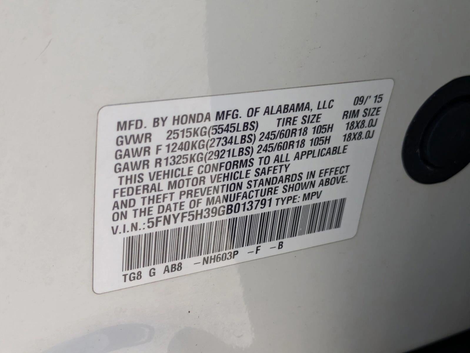 2016 Honda Pilot 2WD EX