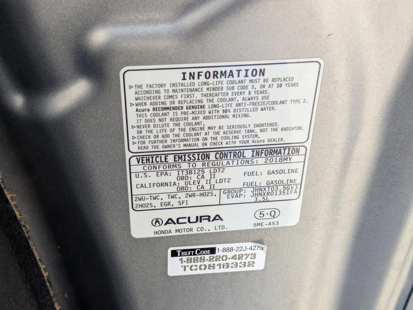 2018 Acura RDX FWD w/Advance Pkg