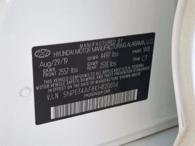 2019 Hyundai SONATA SEL 2.4L