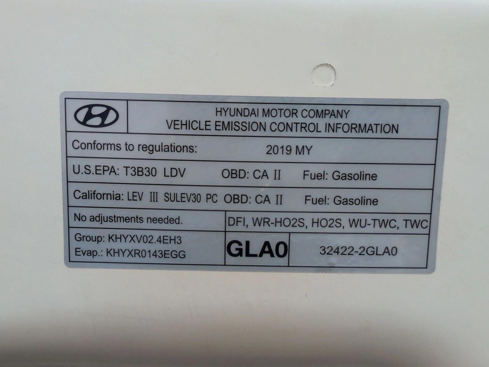 2019 Hyundai SONATA SEL 2.4L