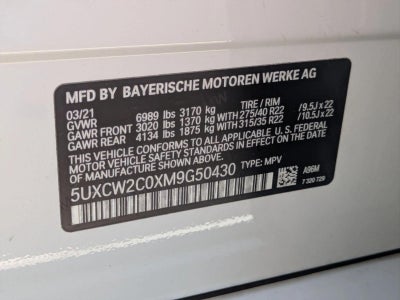 2021 BMW X7 xDrive40i Sports Activity Vehicle