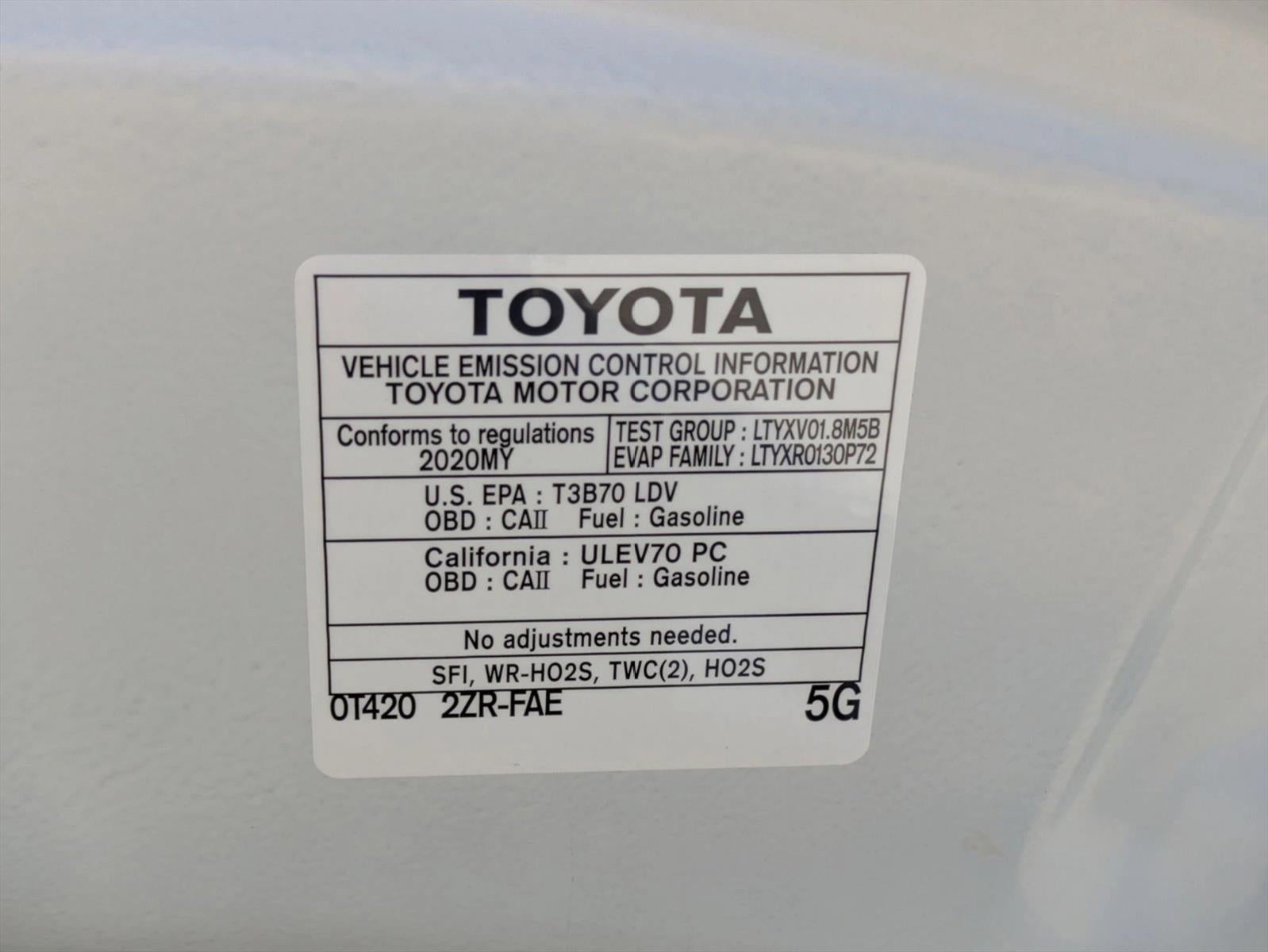 2020 Toyota Corolla LE CVT (Natl)