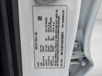 2020 Tesla Model 3 Standard Range Plus RWD