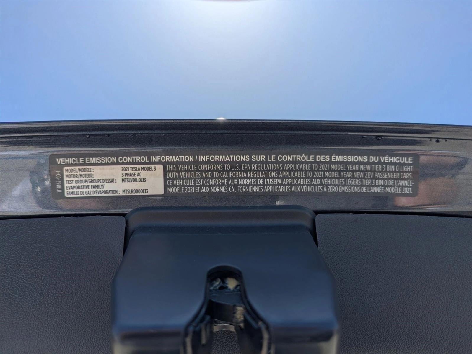 2021 Tesla Model 3 Standard Range Plus RWD