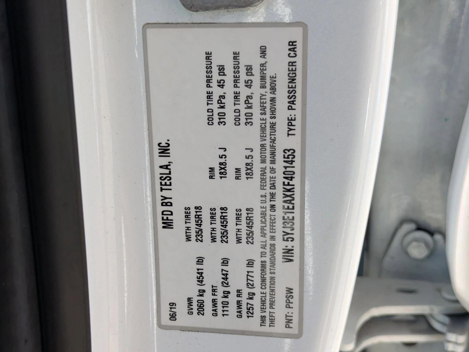 2019 Tesla Model 3 Mid Range RWD *Ltd Avail*