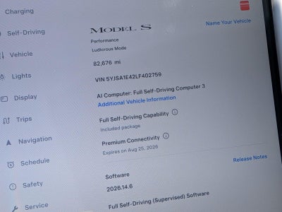 2020 Tesla Model S Performance AWD