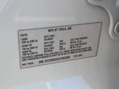 2020 Tesla Model Y Long Range AWD
