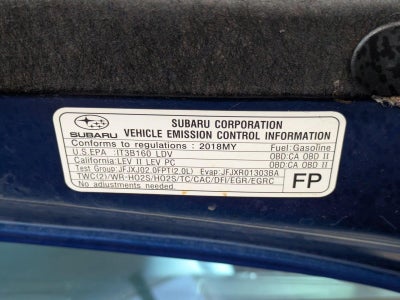 2018 Subaru WRX Limited Manual