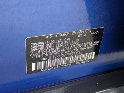 2023 Subaru WRX CVT