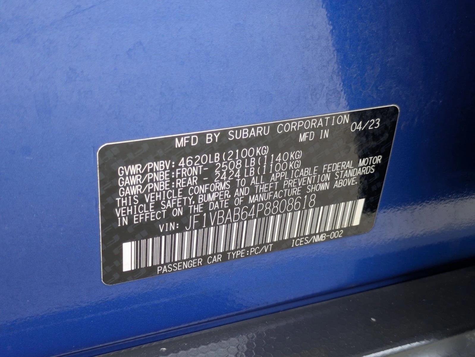 2023 Subaru WRX CVT