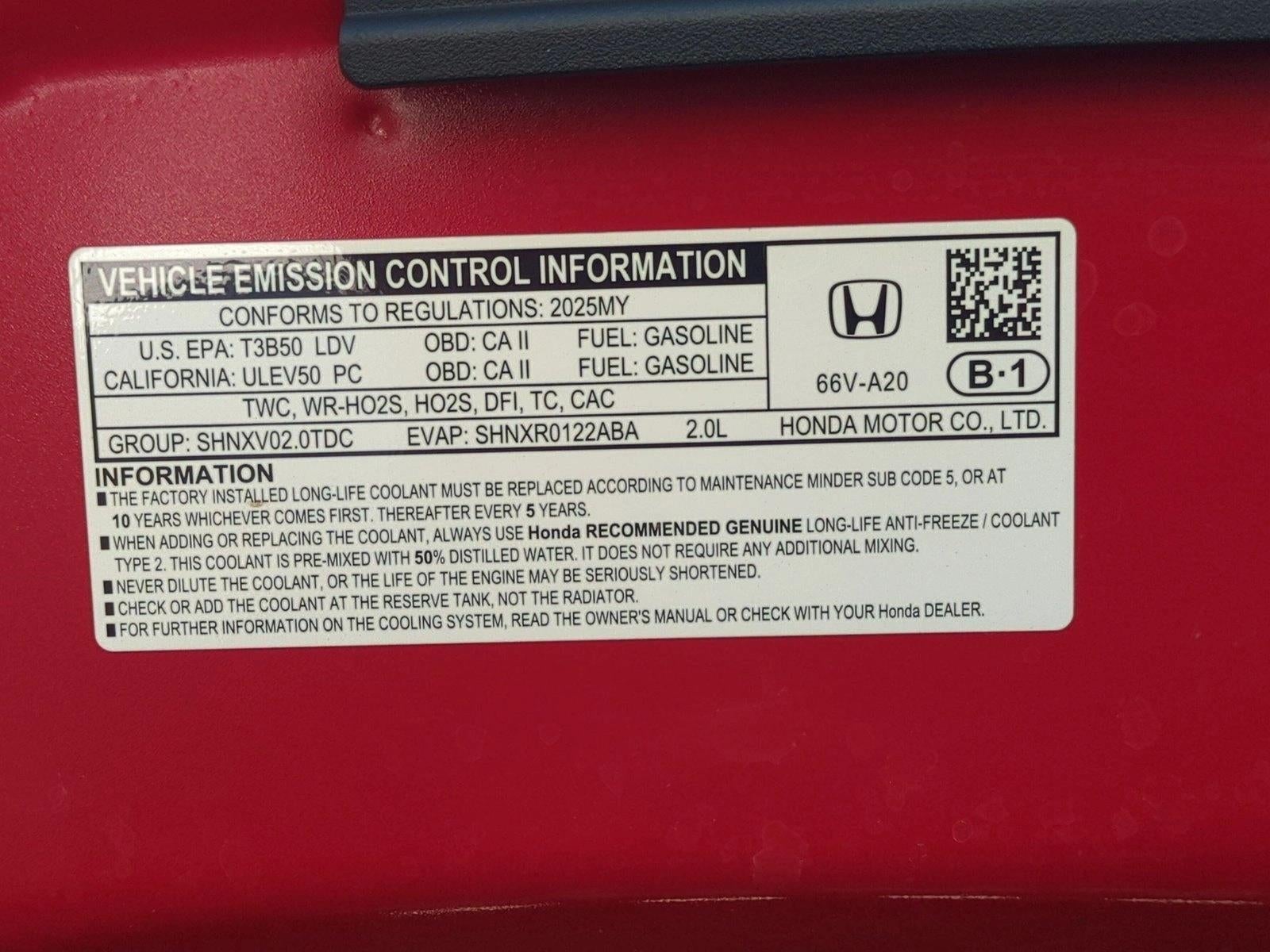 2025 Honda Civic Type R Manual Type R