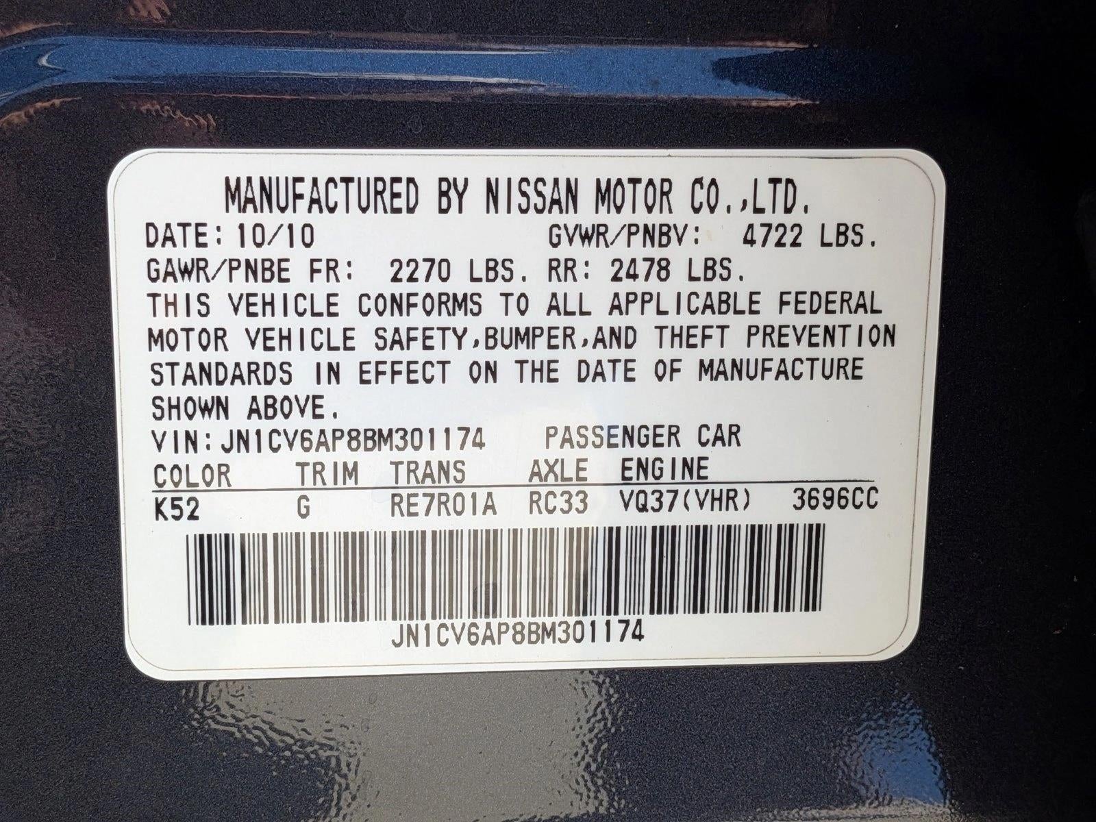 2011 INFINITI G37 Sedan Journey