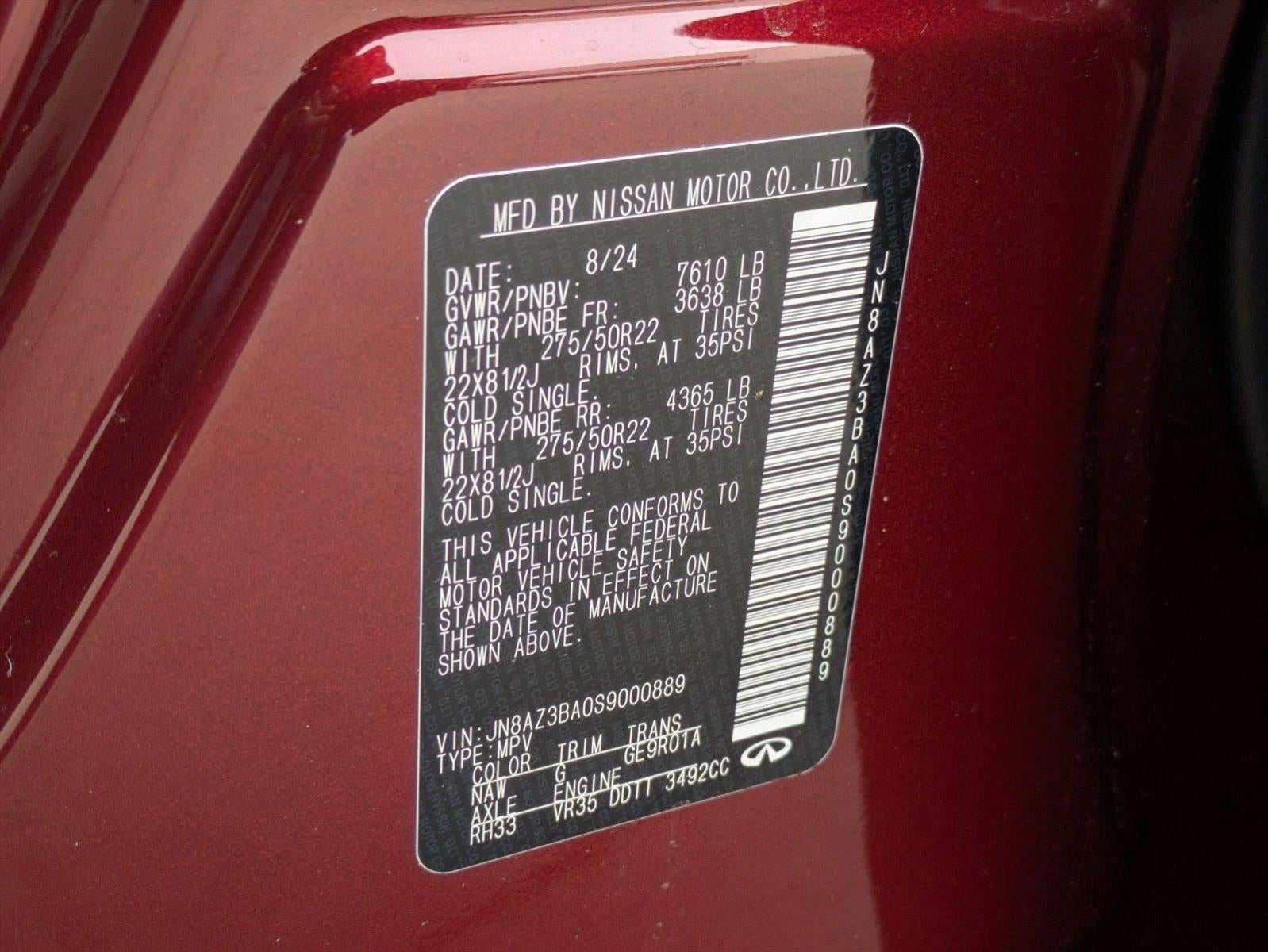 2025 INFINITI QX80 LUXE RWD