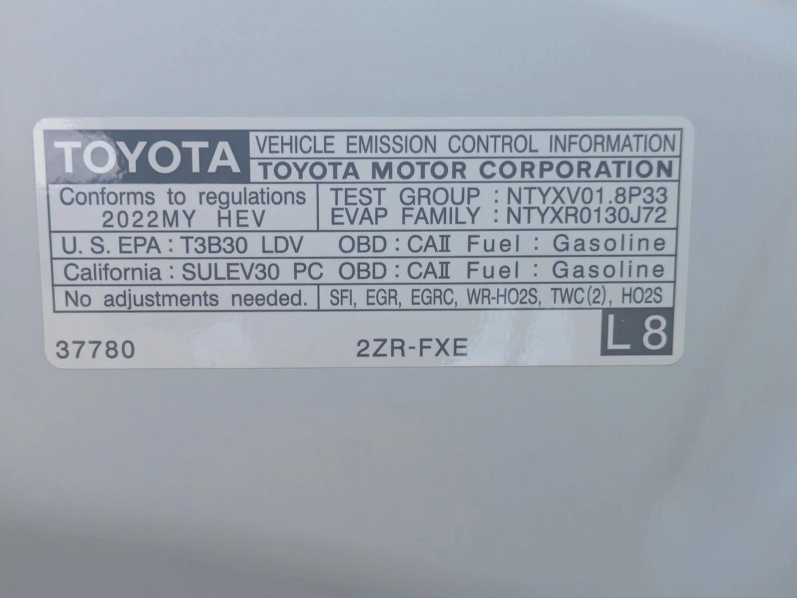 2022 Toyota Corolla Hybrid LE CVT (Natl)