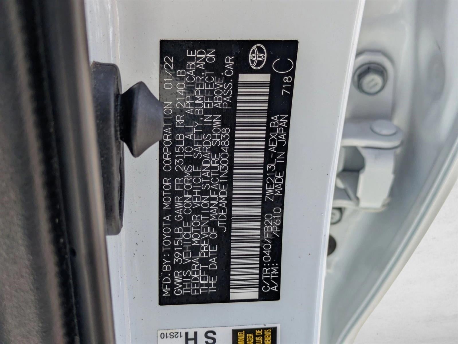 2022 Toyota Corolla Hybrid LE CVT (Natl)