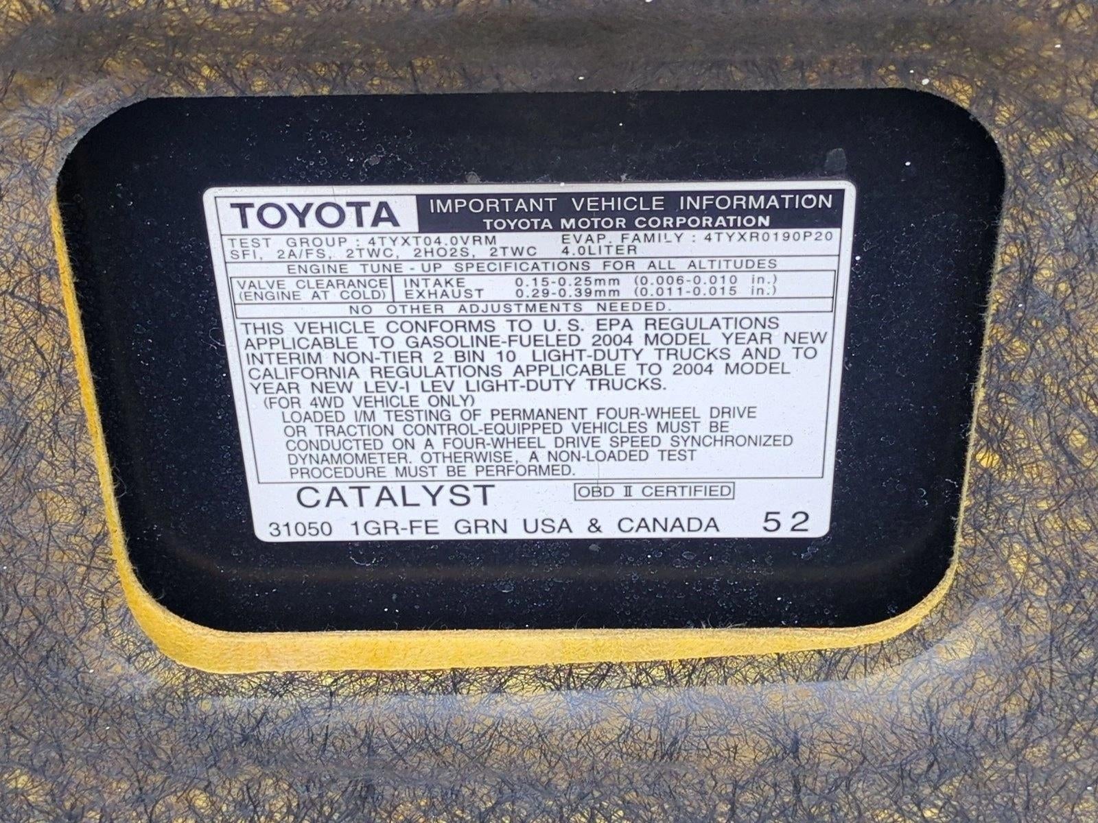 2004 Toyota 4Runner SR5
