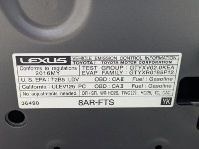 2016 Lexus RC Turbo 2dr Cpe