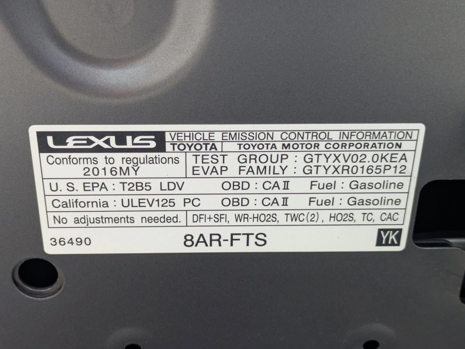 2016 Lexus RC Turbo 2dr Cpe