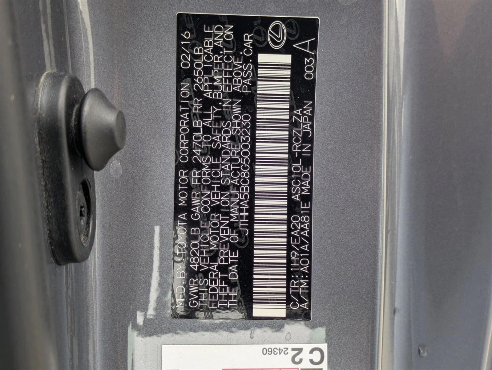 2016 Lexus RC Turbo 2dr Cpe