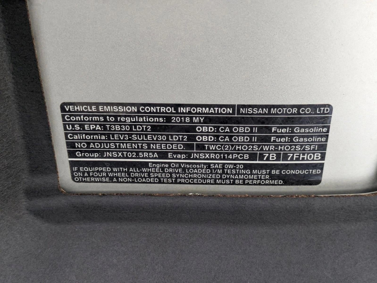 2018 Nissan Rogue FWD SV