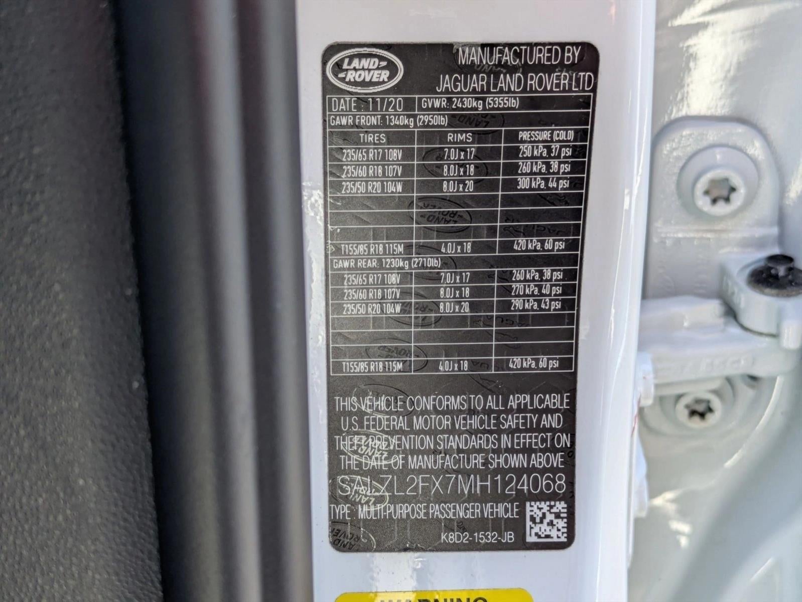2021 Land Rover Range Rover Evoque R-Dynamic SE AWD