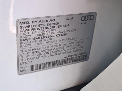 2020 Audi SQ5 Premium Plus 3.0 TFSI quattro