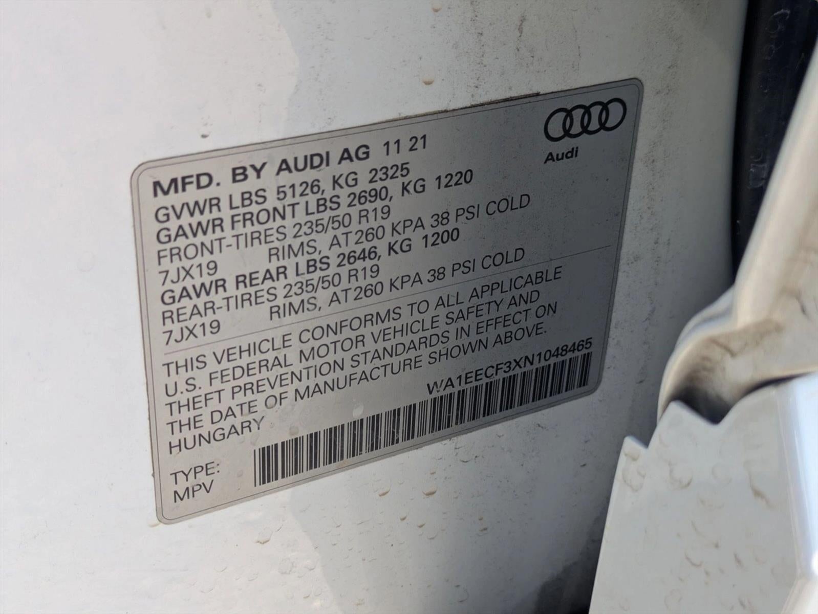 2022 Audi Q3 S line Premium Plus 45 TFSI quattro