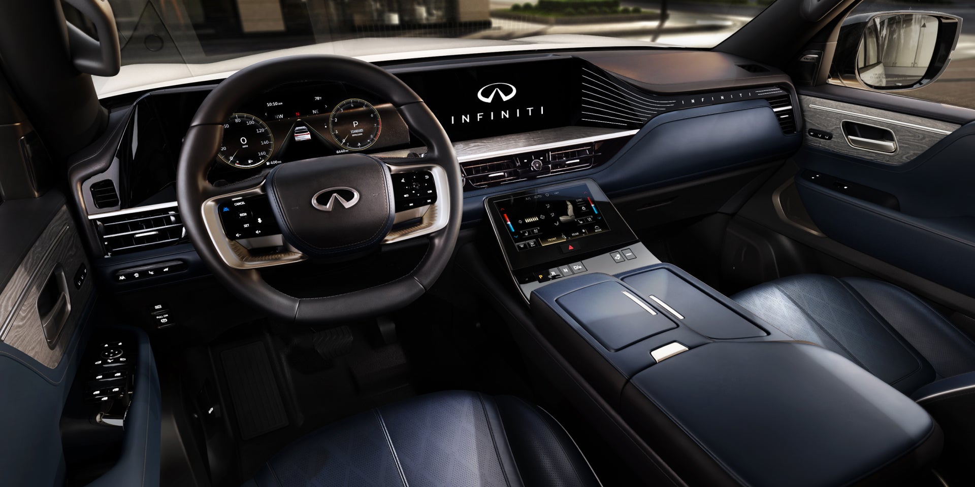 2027 INFINITI QX80 Dual 14.3-Inch Display Cockpit Interior