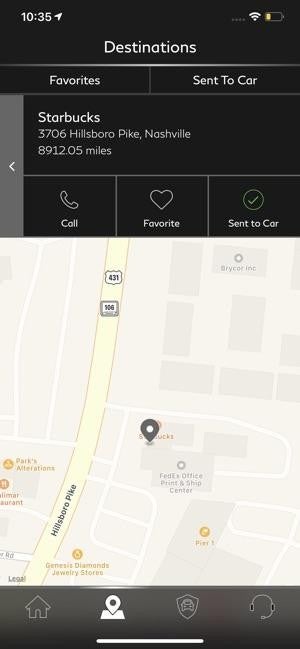 Screen shot of app on phone showcasing gps navigation
