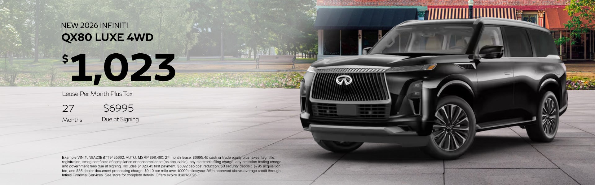 New 2026 INFINITI QX80 Lease Offer